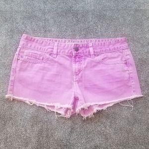 Victoria's Secret PINK neon purple cut off shorts